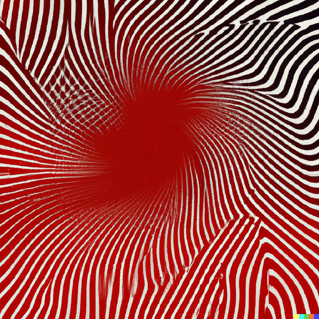 a representation of anxiety, digital art, op art